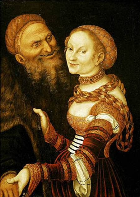 The Courtesan and the Old Man van Lucas Cranach (de oude)