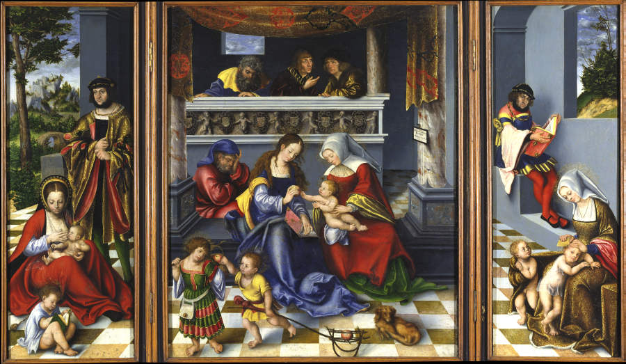 The Holy Kinship (so-called "Torgau Altarpiece") van Lucas Cranach (de oude)