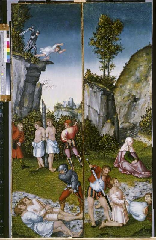 Die Marter der sieben Söhne der hl van Lucas Cranach (de oude)