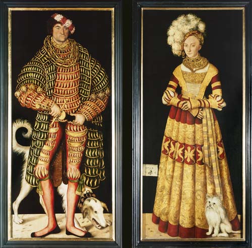 Doppelbildnis Herzog Heinrichs des Frommen und seiner Gemahlin Herzogin Katharina von Mecklenburg van Lucas Cranach (de oude)