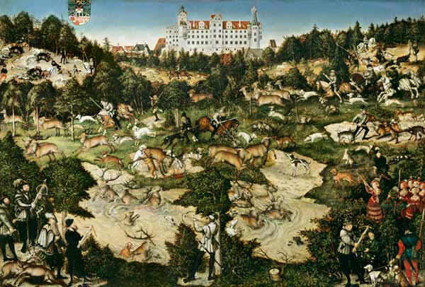 Hofjagd in Torgau zu Ehren Karls V. van Lucas Cranach (de oude)