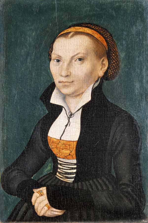 Katharina von Bora, future wife of Martin Luther van Lucas Cranach (de oude)