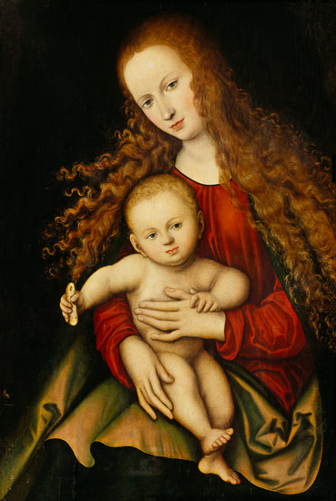 Maria mit dem Kinde van Lucas Cranach (de oude)