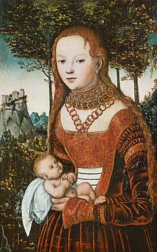 Mutter mit Kind. van Lucas Cranach (de oude)