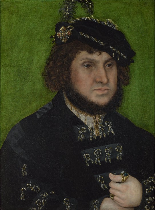 Portrait of John of Saxony (1468-1532) van Lucas Cranach (de oude)