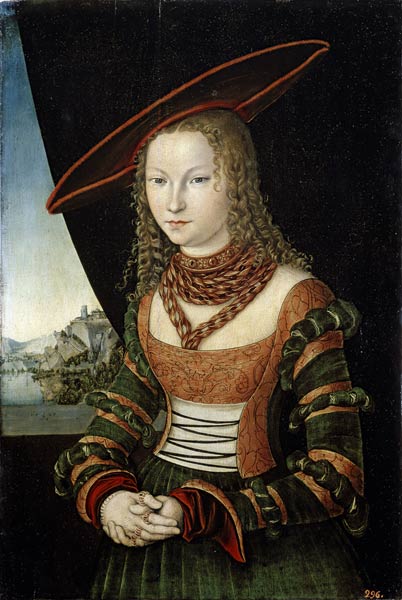Portrait of a Lady van Lucas Cranach (de oude)
