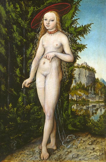 Venus in a landscape van Lucas Cranach (de oude)