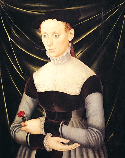 Woman with a Carnation van Lucas Cranach (de oude)