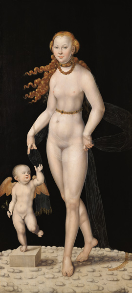 Venus und Amor van Lucas Cranach 