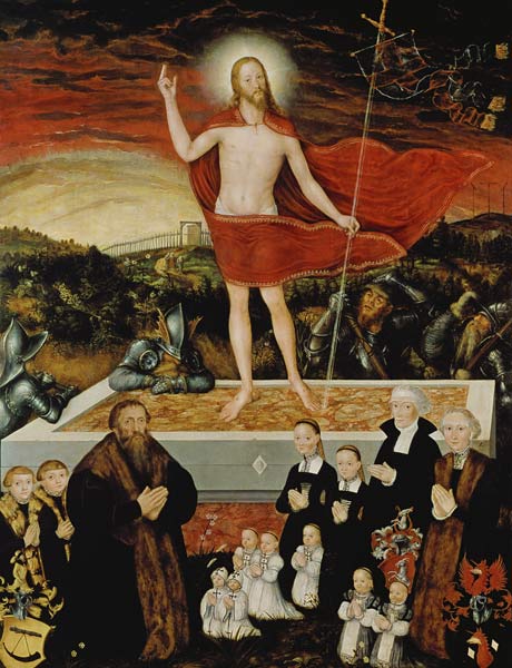 Allegorie der Erlösung van Lucas Cranach 
