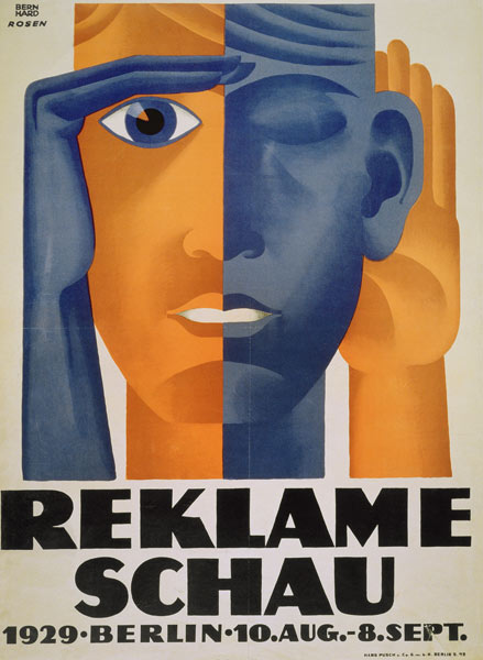 'Reklameschau', poster for the Berlin Advertising Exhibition van Lucian & Rosen, F. Bernhard