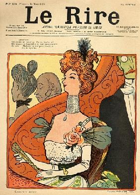 Caricature of a French Marquise, from the front cover of ''Le Rire'', 12th March 1898