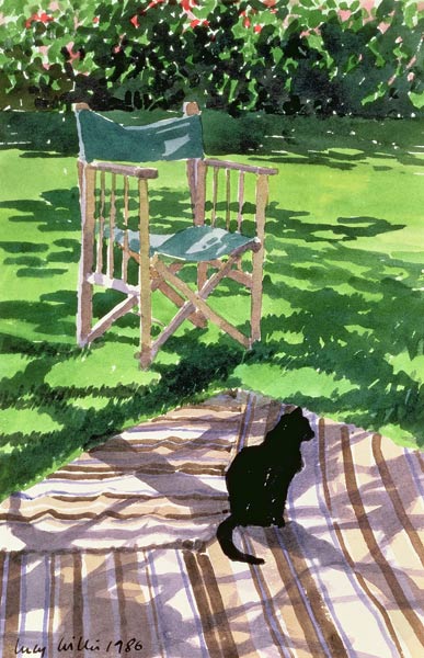 Black Cat and Dappling, 1986  van Lucy Willis