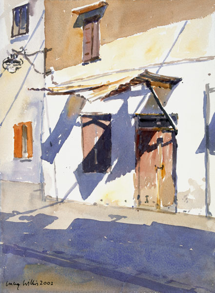 Cretan Shadows, 2002 (w/c on paper)  van Lucy Willis