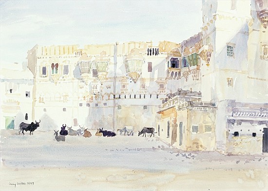Evening at the Palace, Bhuj, 1999 (w/c on paper)  van Lucy Willis