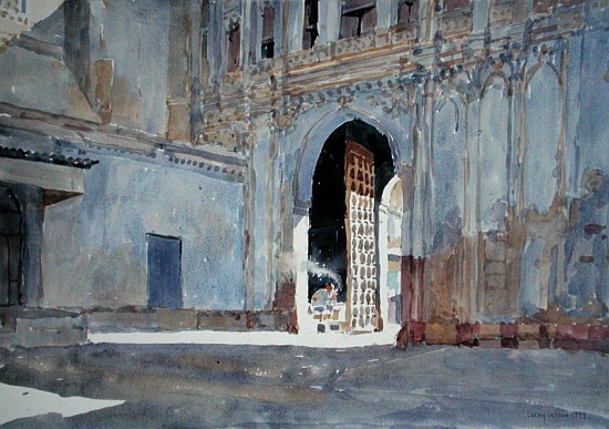 Palace Gate, Gujarat (w/c on paper)  van Lucy Willis