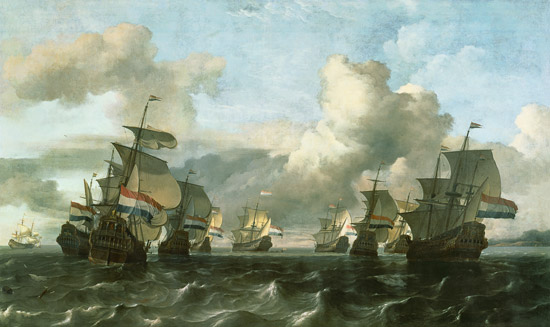 De Nederlandse vloot van de Verenigde Oost-Indische Compagnie van Ludolf Backhuyzen