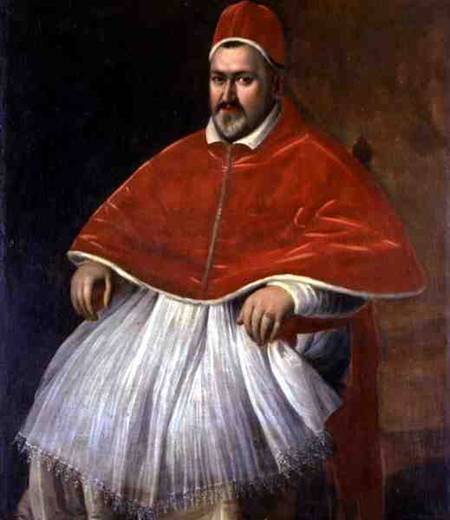 Portrait of Pope Paul V (1552-1621) van Ludovico Leone