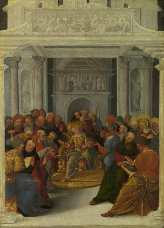 Christ disputing with the Doctors van Ludovico Mazzolino