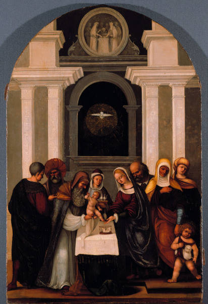 L.Mazzolino, Darstellung im Tempel van Ludovico Mazzolino