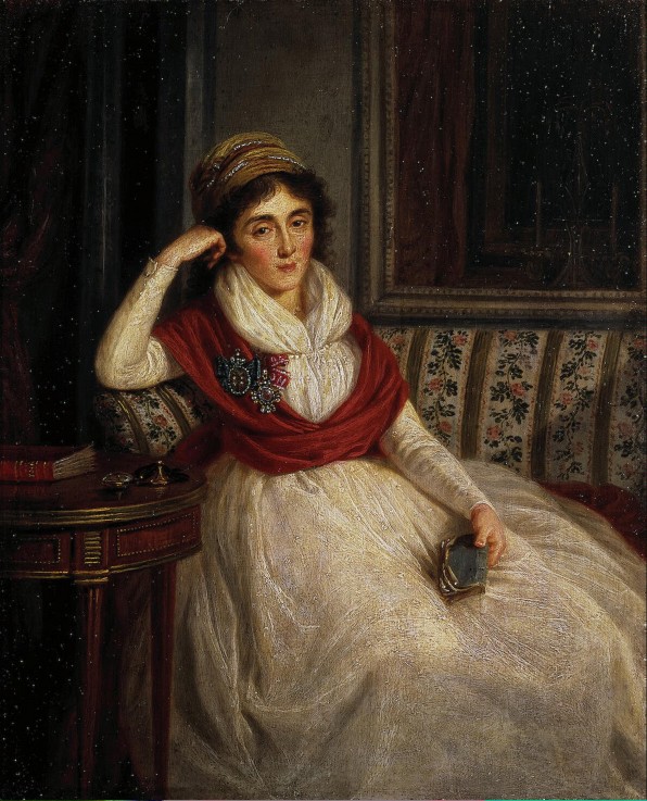 Portrait of Princess Ekaterina Ilyinichna Golenishcheva-Kutuzova (1754-1824) van Ludwig Guttenbrunn
