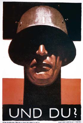 German Poster for the Steel Helmet Soldiers League, 1932