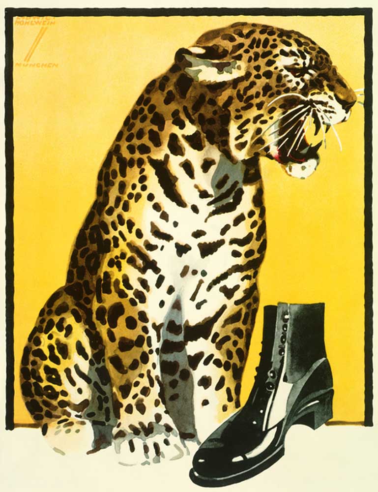 Poster for shoe advertising van Ludwig Hohlwein