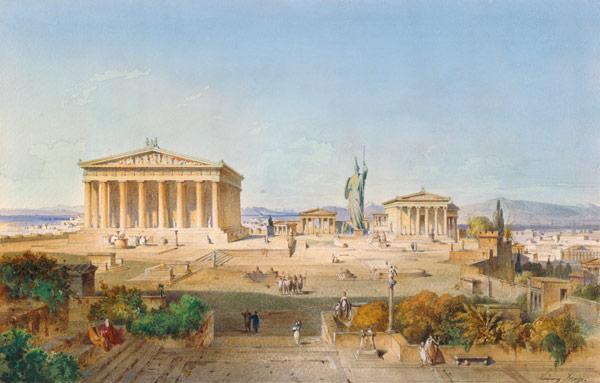 Die Akropolis von Athen zur Zeit des Perikles 444 v. Chr