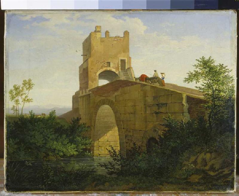 Ponte Salaro bei Rom. van Ludwig Richter