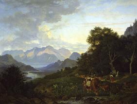 L.Richter, Salzburg landscape /1830