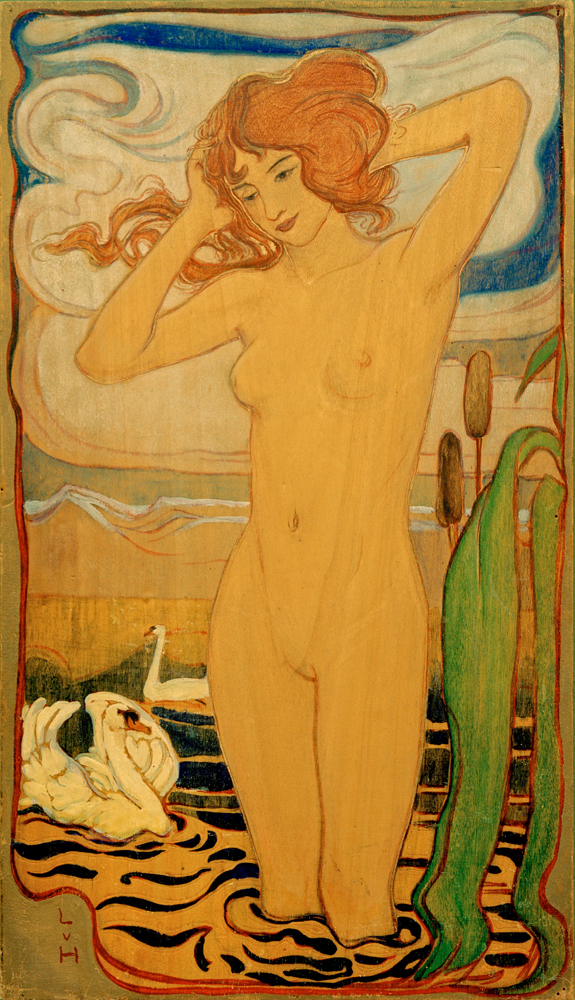 Bathing girl van Ludwig von Hofmann