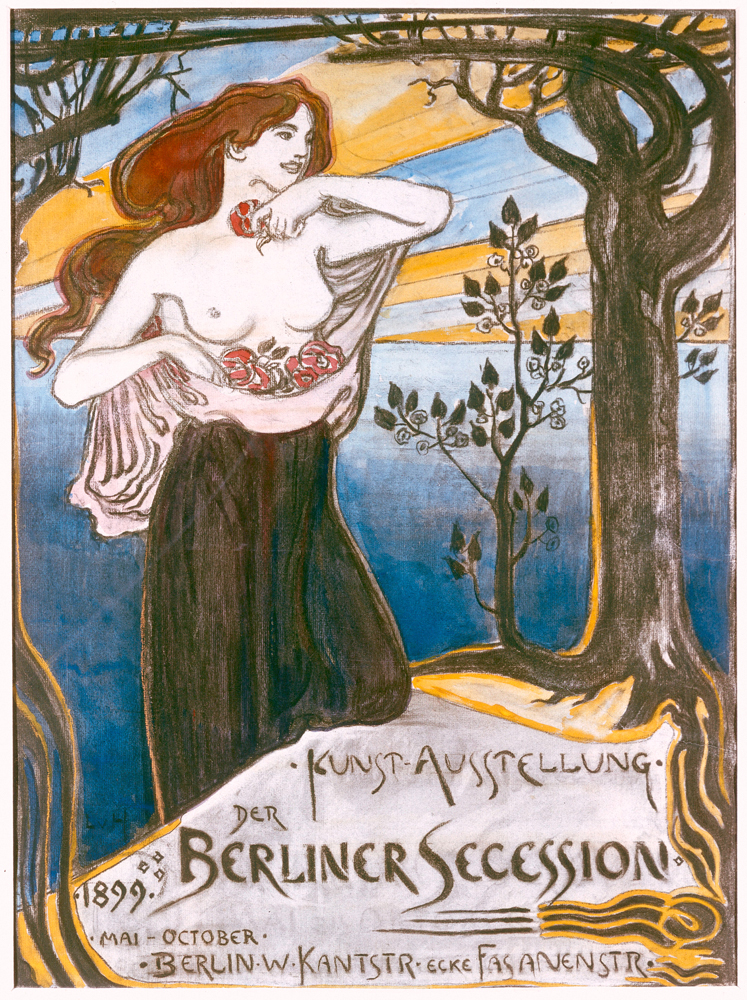 Plakat Berliner Sezession van Ludwig von Hofmann