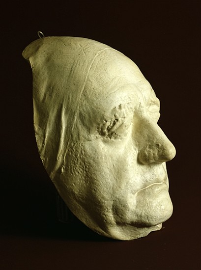 Goethe''s Mask, 1807 (plaster) van Ludwig Weisser