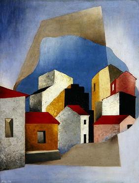 Houses at Lerici, 1932-33 (oil on canvas)