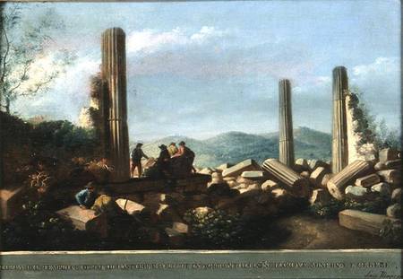 Temple of Castor and Pollux van Luigi Mayer