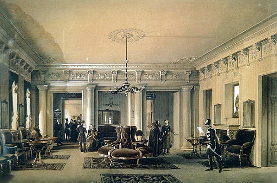The Waiting Room of the Stagecoach Station in St. Petersburg van Luigi (Ludwig Osipovich) Premazzi