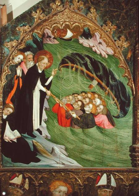 St. Dominic Rescuing Shipwrecked Fishermen from Drowning, detail from the Altarpiece of St. Dominic van Luis Borrassá