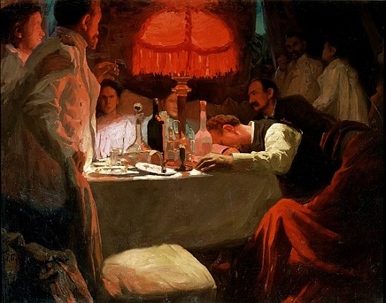 Under the Red Light, c.1910 van Lukjan Vasilievich Popov