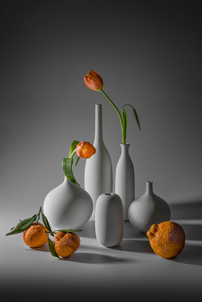 Tulip and Mandarin Orange van Lydia Jacobs