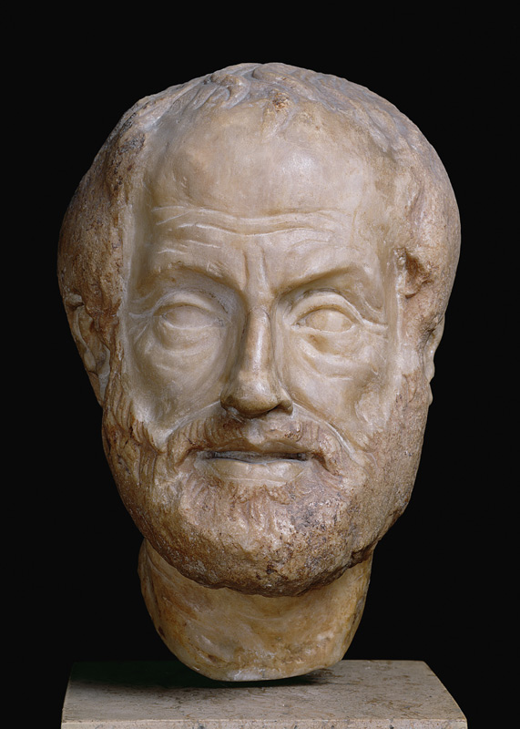 Aristotle (384-322 BC) Roman copy of a Greek original van Lysippos