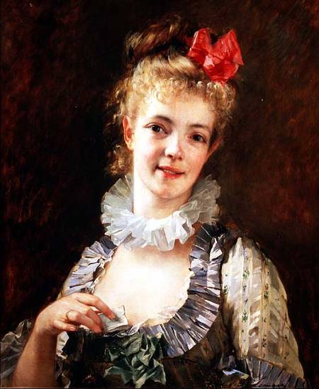 Girl with Love Letter, or the Valentine van Madeleine Lemaire