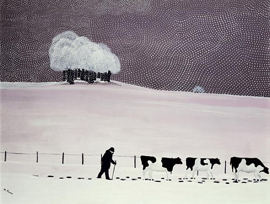 Cows in a snowstorm  van  Maggie  Rowe