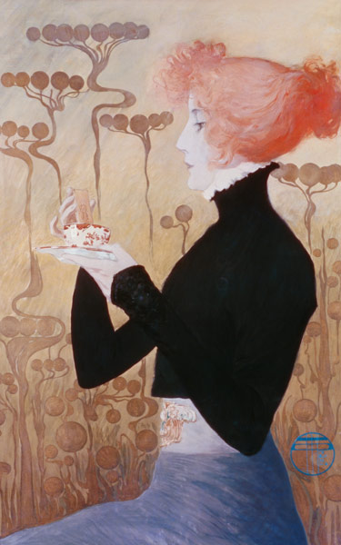 Portrait of Sarah Bernhardt van Manuel Orazi