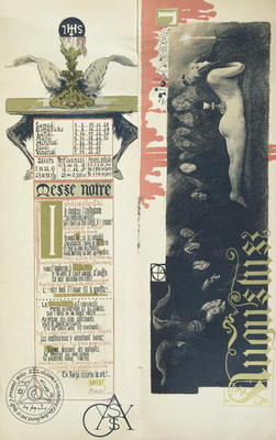The Black Mass, the month of August for a magic calendar published in 'Art Nouveau' review, 1896 (co van Manuel Orazi