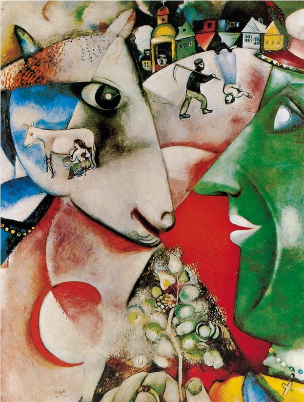 I and the village, 1911 van Marc Chagall