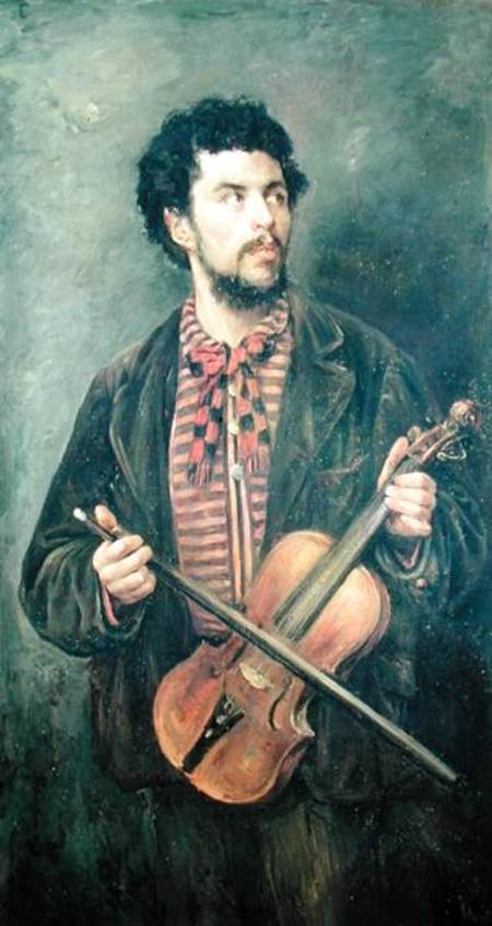 The Violin Player van Marcellin Gilbert Desboutin