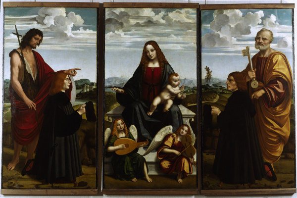 Marco d Oggiono, Crespi-Triptychon     . van Marco D'Oggiono