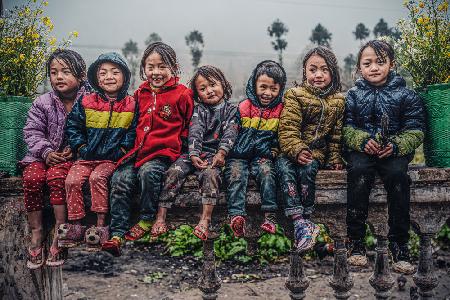 Happy children of northern Vietnam