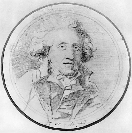 Portrait presumed to be Jean-Honore Fragonard (1732-1806) 1787 (pierre noire on paper) van Marguerite Gérard