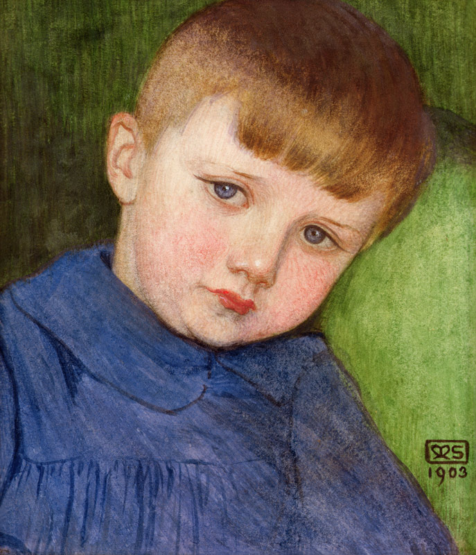 Portrait of Anthony Stokes, 1903 van Marianne Stokes